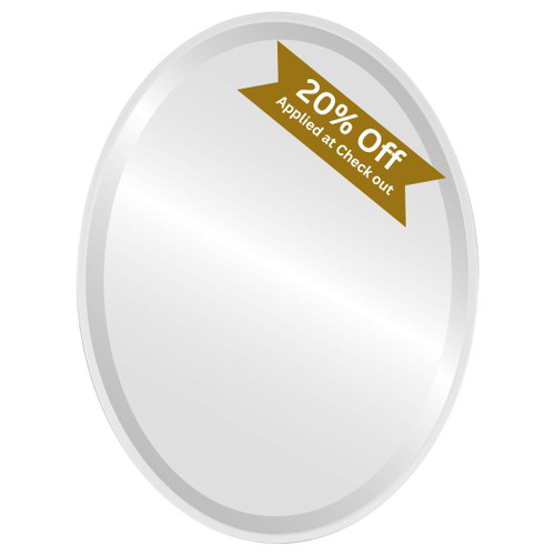 Singapore Framed Oval Mirror - Linen White