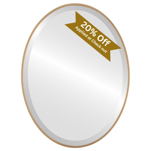 Singapore Framed Oval Mirror - Gold Spray