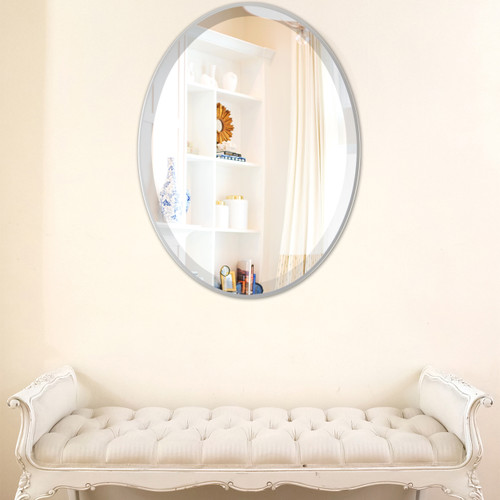 Lifestyle 2 - Singapore Framed Oval Mirror - Silver Spray Lifestyle 2 - Singapore Framed Oval Mirror - Silver Spray