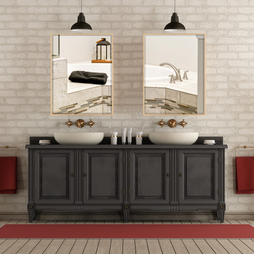 Lifestyle 2 - Singapore Framed Rectangle Mirror - Gold Paint Lifestyle 2 - Singapore Framed Rectangle Mirror - Gold Paint