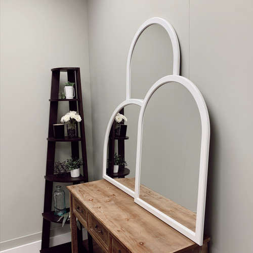Milano Framed Mirror - Crescent Cathedral - Linen White - Lifestyle Group