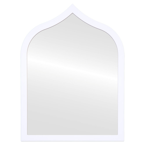 Oslo Vanity Framed Mirror - Teardrop Cathedral - Linen White