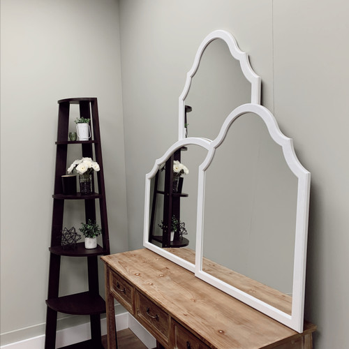 Milano Framed Mirror - Peaks Cathedral - Linen White - Lifestyle Group