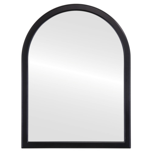 Milano Vanity Framed Mirror - Crescent Cathedral - Matte Black