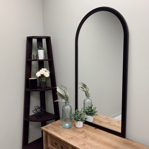 Tokyo Full Length Framed Mirror - Crescent Cathedral - Matte Black - Lifestyle