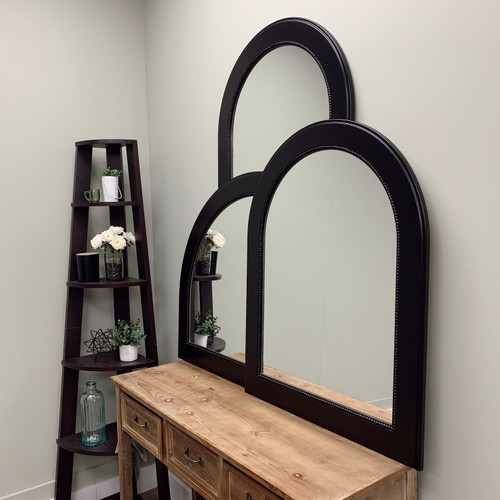 Genova Framed Mirror - Crescent Cathedral - Matte Black - Lifestyle Group