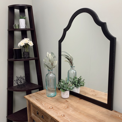 Tokyo Vanity Framed Mirror - Peaks Cathedral - Matte Black - Lifestyle Tokyo Vanity Framed Mirror - Peaks Cathedral - Matte Black - Lifestyle