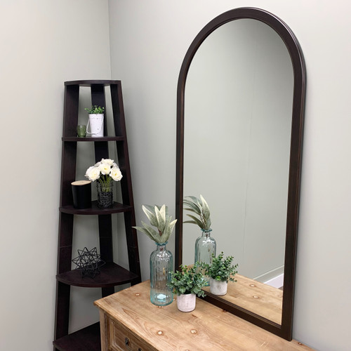 Milano Full Length Framed Mirror - Crescent Cathedral - Rubbed Bronze - Lifestyle