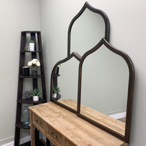Milano Framed Mirror - Teardrop Cathedral - Rubbed Bronze - Lifestyle Group
