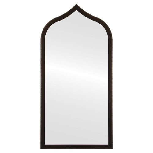 Tokyo Full Length Framed Mirror - Teardrop Cathedral - Rubbed Bronze