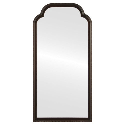 Kensington Full Length Framed Mirror - Clover Cathedral - Rubbed Bronze