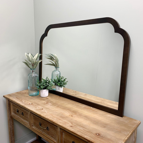 Oslo Mantel Framed Mirror - Clover Cathedral - Rubbed Bronze - Lifestyle
