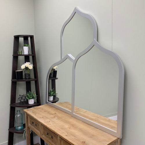 Oslo Framed Mirror - Teardrop Cathedral - Silver Spray - Lifestyle Group Oslo Framed Mirror - Teardrop Cathedral - Silver Spray - Lifestyle Group