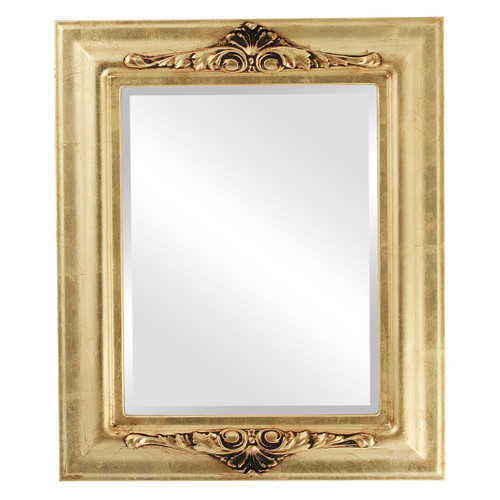 Beveled Mirror - Winchester Rectangle Frame - Gold Leaf