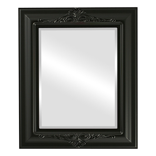Beveled Mirror - Winchester Rectangle Frame - Matte Black