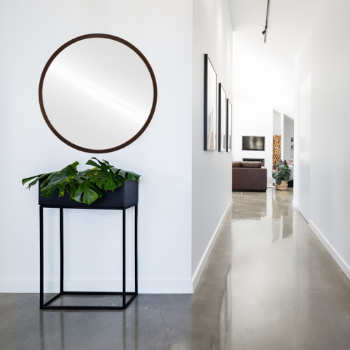 London Framed Circle Mirror - Rubbed Bronze  25 1/8" x  25 1/8" Outside Dimension