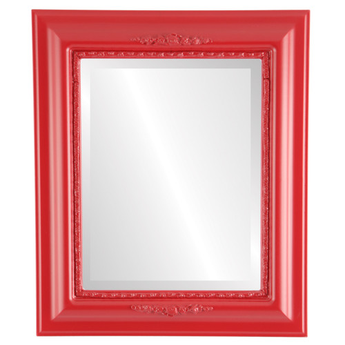Beveled Mirror - Boston Rectangle Frame - Holiday Red