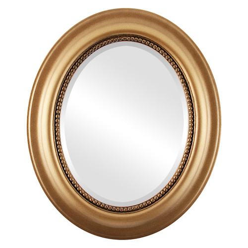 Beveled Mirror - Heritage Oval Frame - Desert Gold