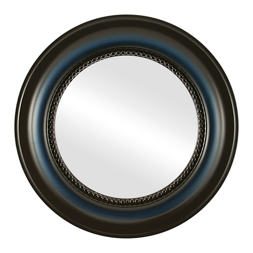 Flat Mirror - Heritage Round Frame - Royal Blue Flat Mirror - Heritage Round Frame - Royal Blue