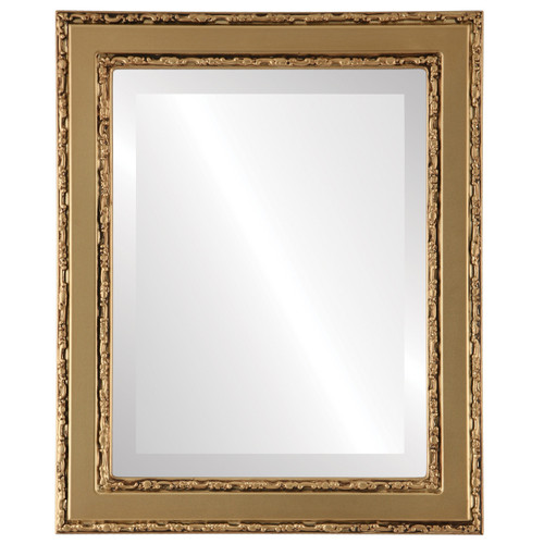 Beveled Mirror - Monticello Rectangle Frame - Gold Spray