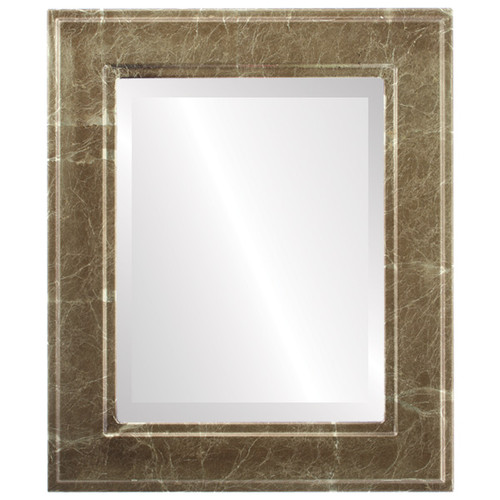 Beveled Mirror - Montreal Rectangle Frame - Champagne Gold