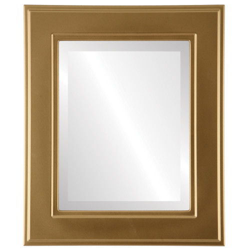 Beveled Mirror - Montreal Rectangle Frame - Gold Spray
