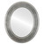 Flat Mirror - Montreal Oval Frame - Silver Leaf with Brown Antique