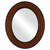 Flat Mirror - Montreal Oval Frame - Vintage Walnut