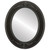 Flat Mirror - Ramino Oval Frame - Black Silver