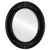 Beveled Mirror - Ramino Oval Frame - Gloss Black