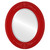 Beveled Mirror - Ramino Oval Frame - Holiday Red