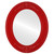 Flat Mirror - Ramino Oval Frame - Holiday Red