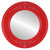 Flat Mirror - Ramino Circle Frame - Holiday Red