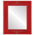 Flat Mirror - Ramino Rectangle Frame - Holiday Red