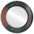 Beveled Mirror - Ramino Round Frame - Rosewood