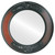 Flat Mirror - Ramino Circle Frame - Rosewood