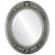 Beveled Mirror - Ramino Oval Frame - Silver Leaf with Black Antique