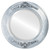 Beveled Mirror - Ramino Round Frame - Silver Leaf with Black Antique