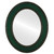 Flat Mirror - Paris Oval Frame - Hunter Green