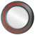 Beveled Mirror - Paris Round Frame - Rosewood