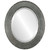 Beveled Mirror - Paris Oval Frame - Silver Leaf with Black Antique