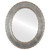 Flat Mirror - Paris Oval Frame - Silver Leaf with Brown Antique