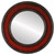 Flat Mirror - Paris Circle Frame - Vintage Cherry
