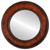 Flat Mirror - Paris Circle Frame - Vintage Walnut