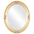 Beveled Mirror - Jefferson Oval Frame - Antique Gold Leaf