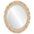 Beveled Mirror - Rome Oval Frame - Antique White