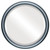 Beveled Mirror - Saratoga Round Frame - Black Silver