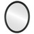 Flat Mirror - Saratoga Oval Frame - Gloss Black