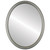 Flat Mirror - Saratoga Oval Frame - Silver Leaf with Black Antique