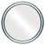Flat Mirror - Saratoga Circle Frame - Silver Leaf with Black Antique